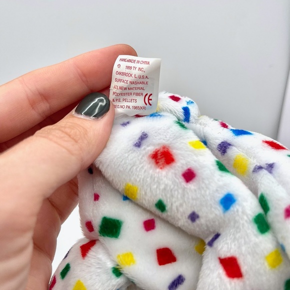 TY "Ty 2k" Bear Beanie Baby, New Years Eve Bear - Picture 7 of 7